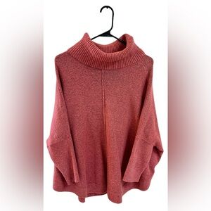 LOFT Pink Cowl Neck Sweater